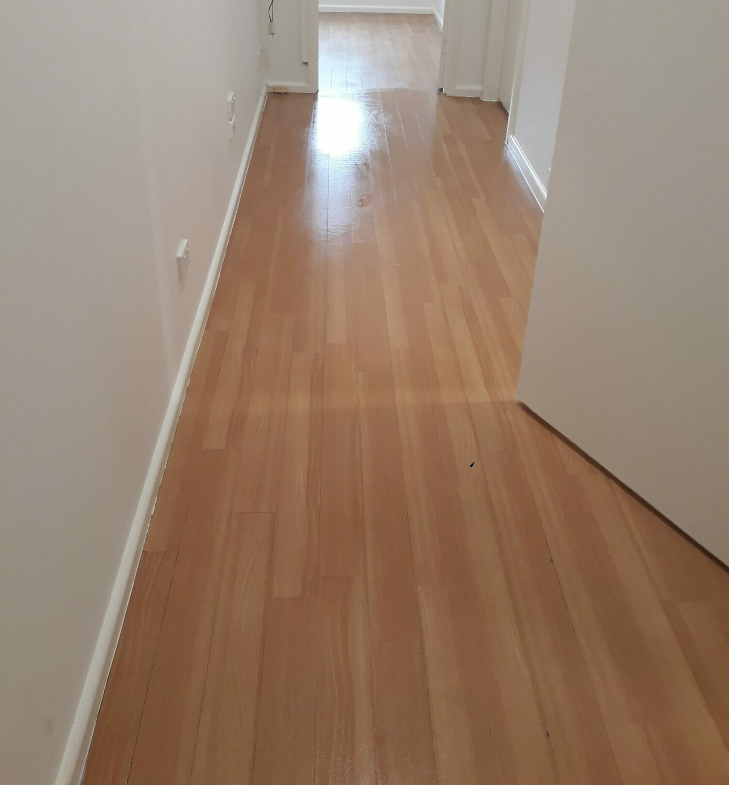 Indoor cleaning - light timber floor boards after pic 1